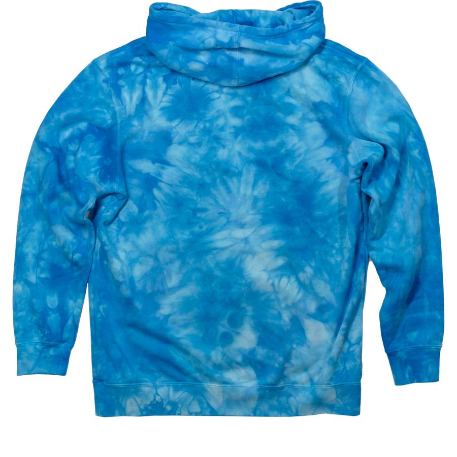 Lincoln Park Co-Op Preschool Adults and Youth, a Aqua Blue Tie Dye Pullover Hoodie (back-view)