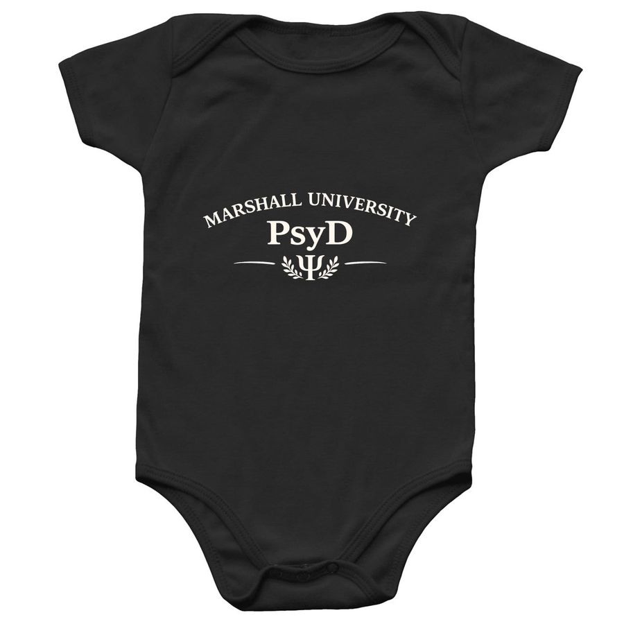 PsyD + Psi (Onesie), a Black Infant Onesie