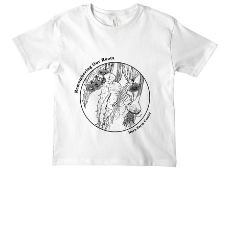 White Remembering Our Roots T-Shirts, a White Youth Heavyweight Tee