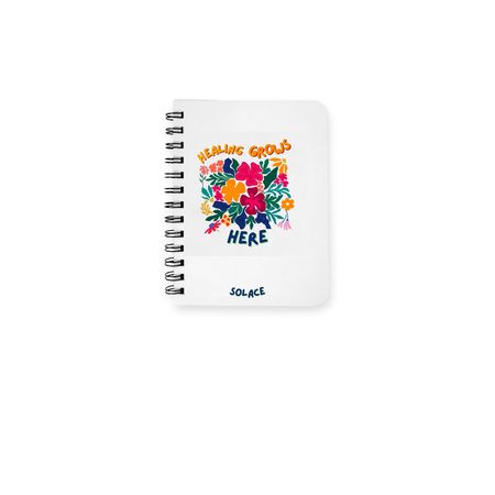 Healing Grows Here Notebook, a White Spiral Notebook