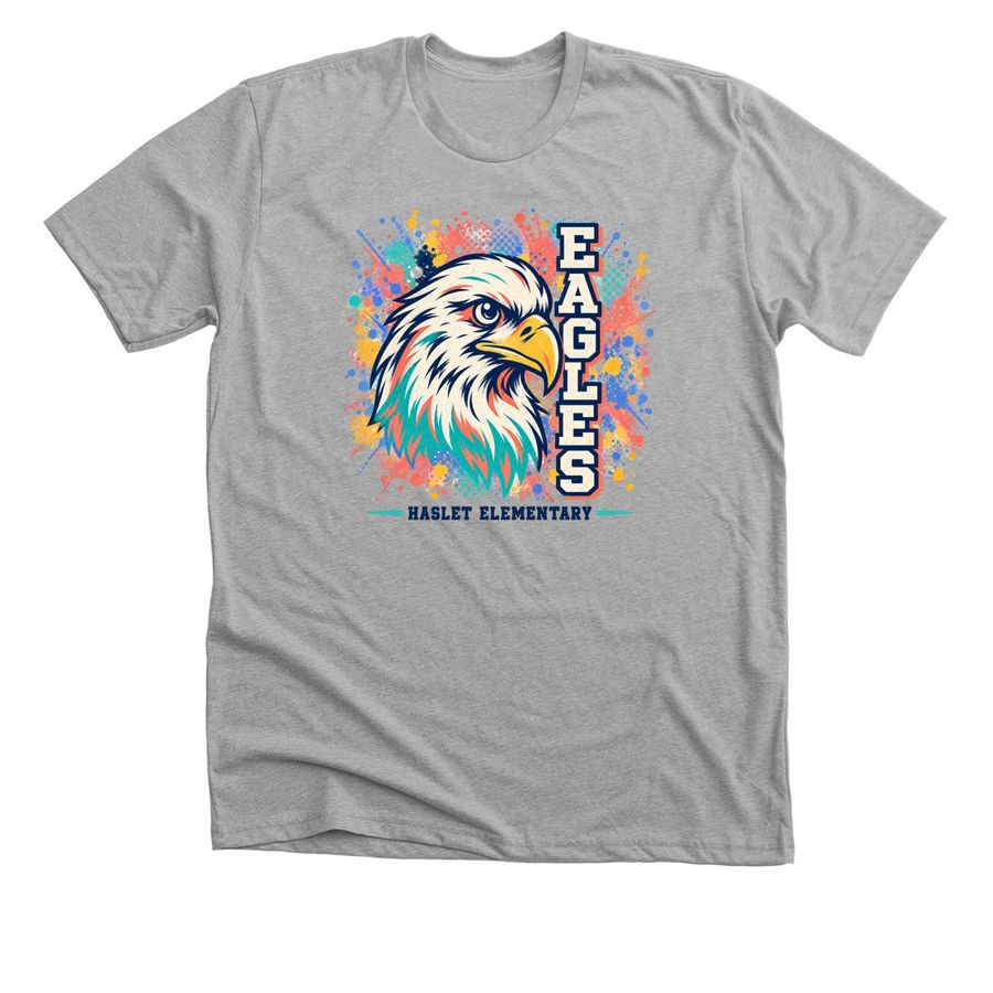 Haslet Eagles Color Splash, a Athletic Heather Premium Unisex Tee