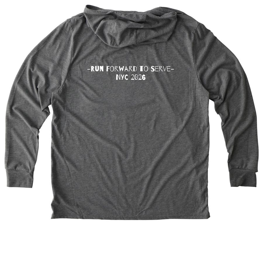 Slightly MS'd Up, Totally Badass, a Aluminum Grey Allmade Eco Triblend Hoodie Tee (back-view)