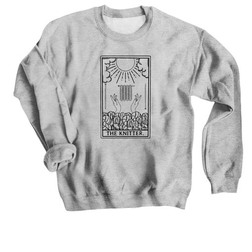 The Knitter Tarot Outline Sport Grey Sweatshirt