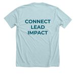 Changemaker Collection, a Heather Ice Blue Premium Unisex Tee (back-view)