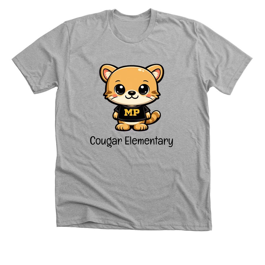 Chibi Style Cougar, a Athletic Heather Premium Unisex Tee