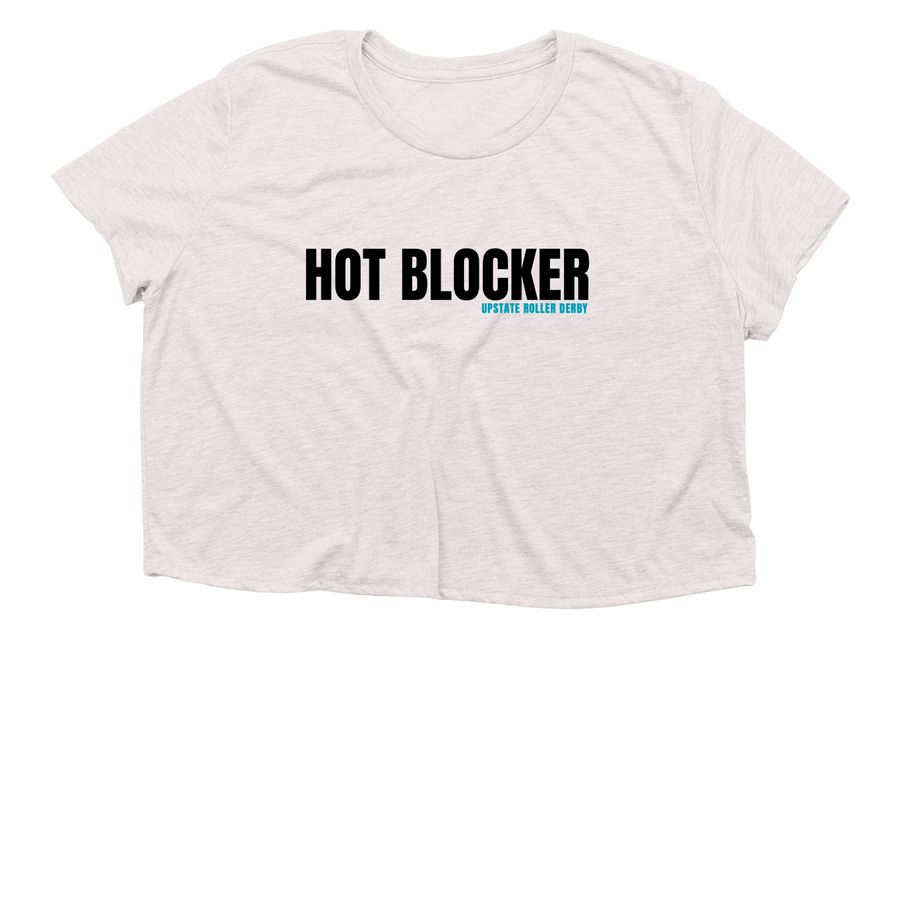 HOT BLOCKER, a Heather Dust Women?s Flowy Cropped Tee