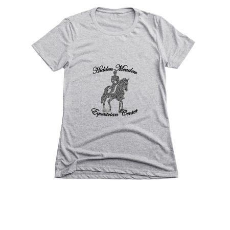 Hidden Meadow Merch, a Dark Heather Grey Women's Slim Fit Tee