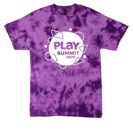 Play Summit T-Shirt, a Purple Crystal Tie Dye Tee