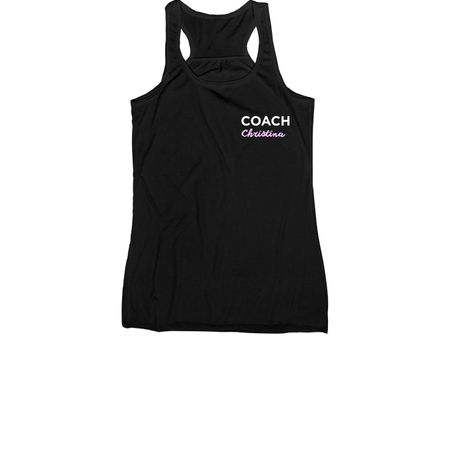 Coach Christina, a Black Women's Racerback