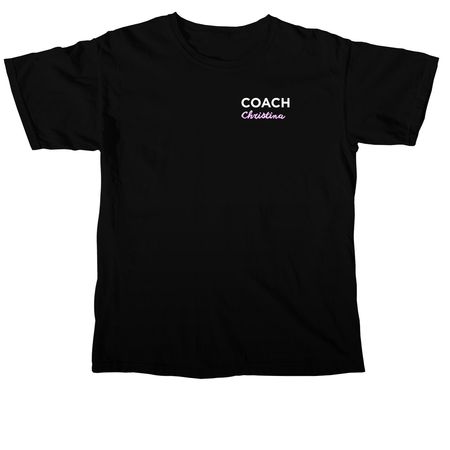 Coach Christina, a Black Comfort Colors Unisex Tee