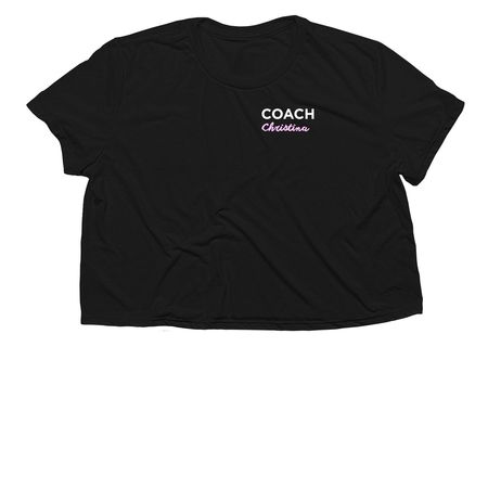 Coach Christina, a Black Women?s Flowy Cropped Tee