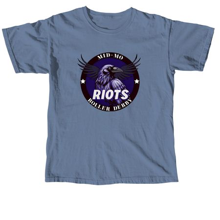Mid Mo Roller Derby Riots&nbsp;, a Blue Jean Comfort Colors Unisex Tee