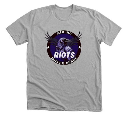 Mid Mo Roller Derby Riots&nbsp;, a Athletic Heather Premium Unisex Tee