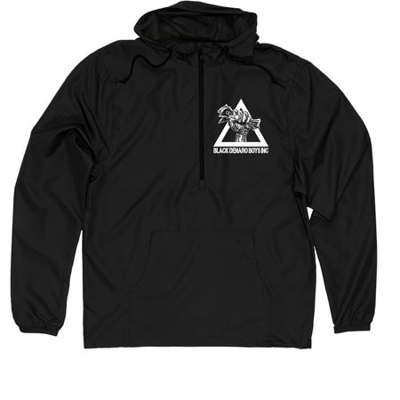 Black Denaro Boys Windbreaker, a Black Quarter-Zip Windbreaker