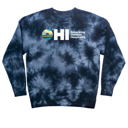 OHI Sweatshirts, a Black Tie Dye Crewneck Sweatshirt