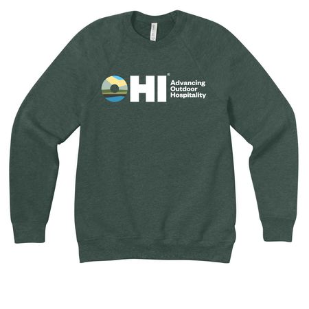 OHI Sweatshirts, a Forest Premium Raglan Crewneck Sweatshirt
