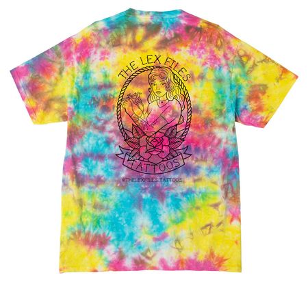 Tattooing Lady&nbsp;, a Jeweltone Colorburst Crystal Tie Dye Tee