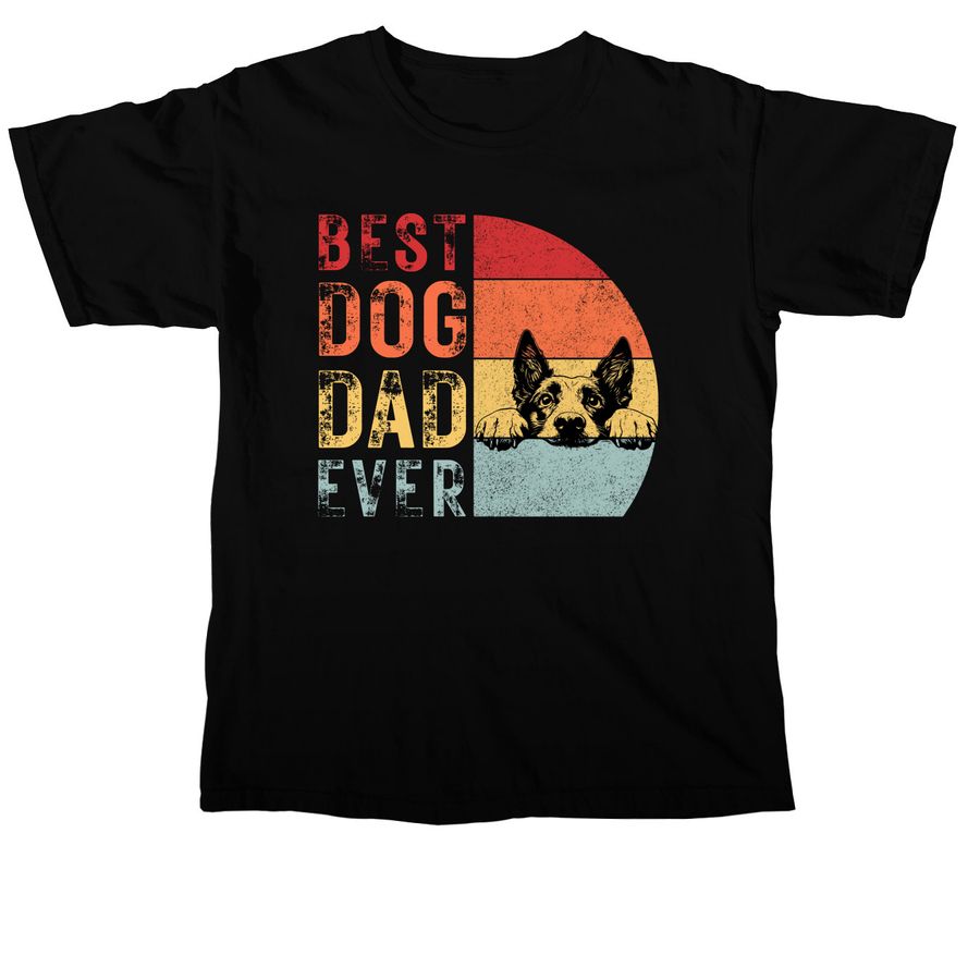 RETRO Best Dog Dad Ever / GSD, a Black Comfort Colors Unisex Tee