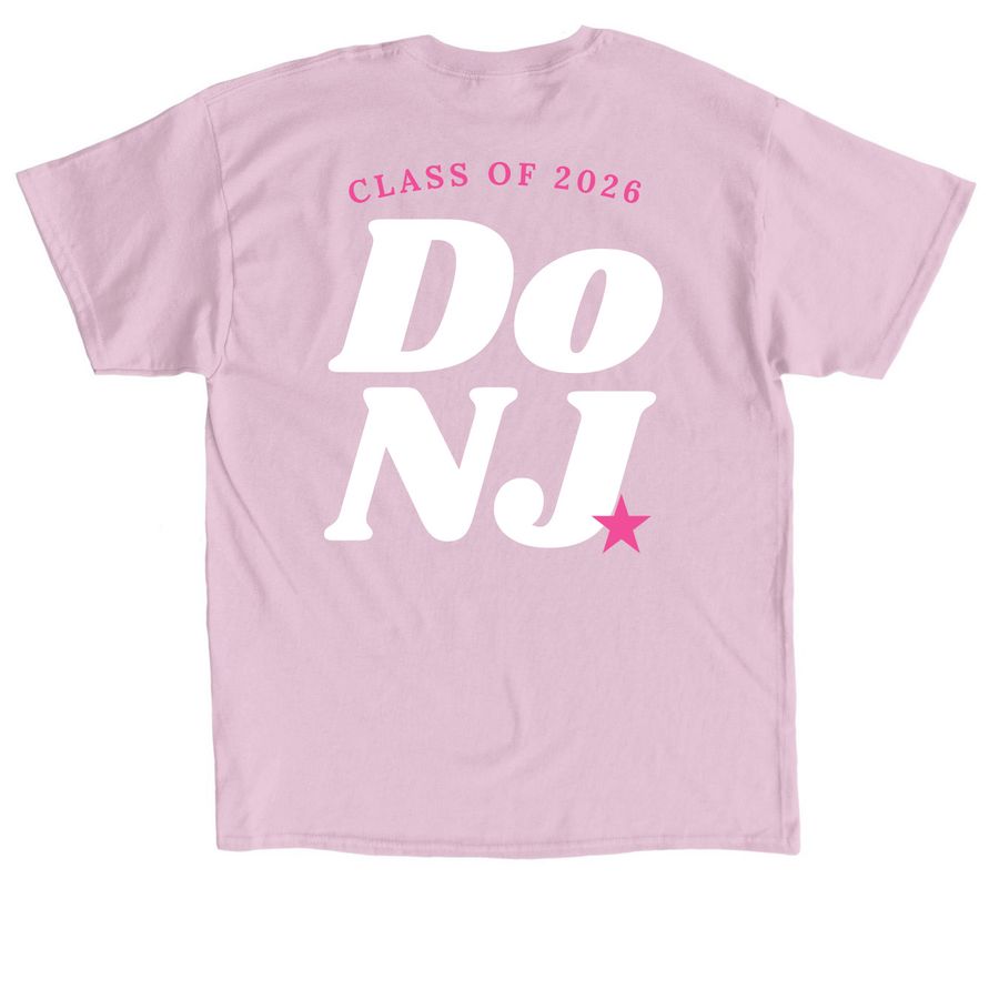 DoNJ Alumni Design, a Light Pink Classic Unisex Tee (back-view)