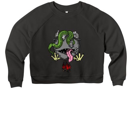 Bagagwa (The Broth-Hal 2026), a Black Women's Premium Cropped Raglan Sweatshirt