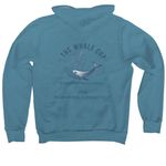 The Whale Cup, a Heather Deep Teal Premium Pullover Hoodie (back-view)