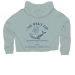 The Whale Cup, a Sage Women?s Lightweight Cropped Hoodie (back-view)