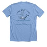 The Whale Cup, a Heather Carolina Blue Premium Unisex Tee (back-view)