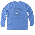The Whale Cup, a Heather Columbia Blue Premium Long Sleeve Tee (back-view)