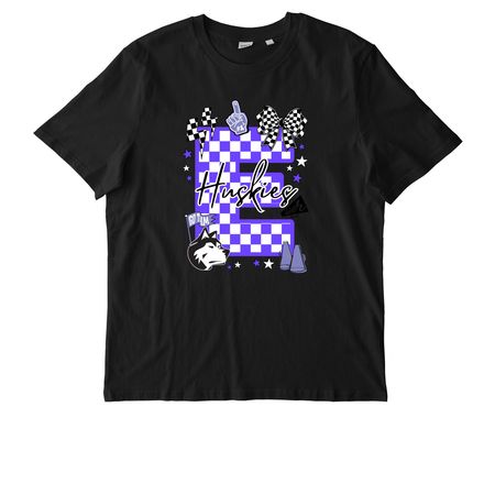 EPJ Huskies Cheer - E Checkerboard, a Black Stanley/Stella Unisex Creator 2.0 Tee