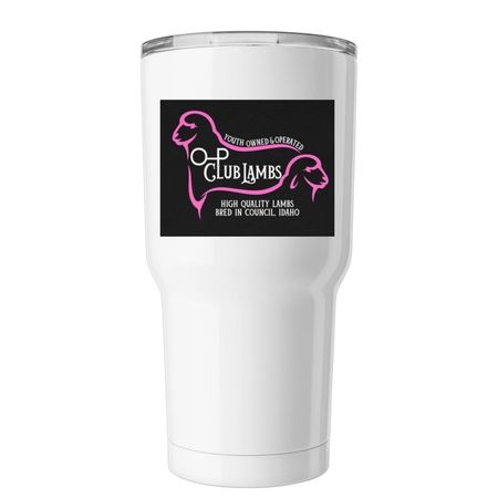 O-P Club Lambs Tumbler, a White Insulated Tumbler
