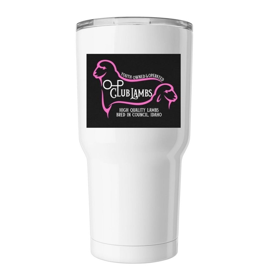 O-P Club Lambs Tumbler, a White Insulated Tumbler