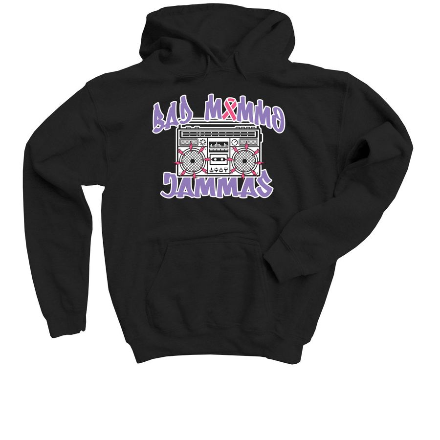 Team Bad Mammo Jammas (Kids), a Black Youth Pullover Hoodie