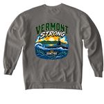 Limited Edition "Vermont Strong" Shirt, a Grey Comfort Colors Crewneck Sweatshirt (back-view)