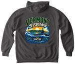 Limited Edition "Vermont Strong" Shirt, a Pepper Comfort Colors Pullover Hoodie (back-view)