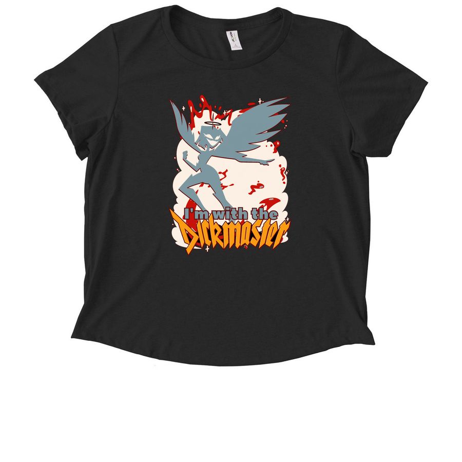 Hazbin Hotel Official Merch, a Deep Black Allmade Eco Triblend Women?s Scoop Neck Tee