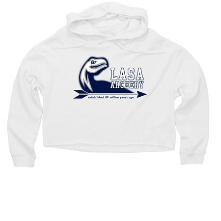 Official LASA archery logo apparel, a White Women?s Lightweight Cropped Hoodie