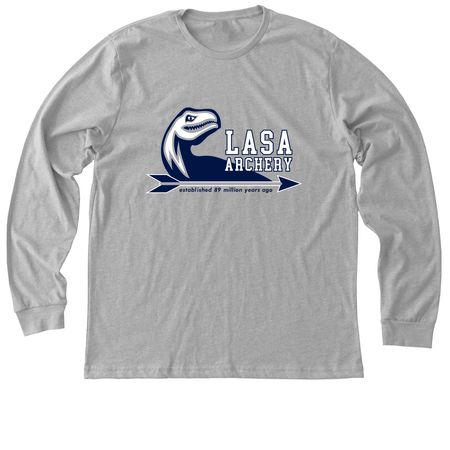 Official LASA archery logo apparel, a Athletic Heather Premium Long Sleeve Tee