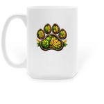 Barley & Hops Mugs, a White Large Coffee Mug (back-view)