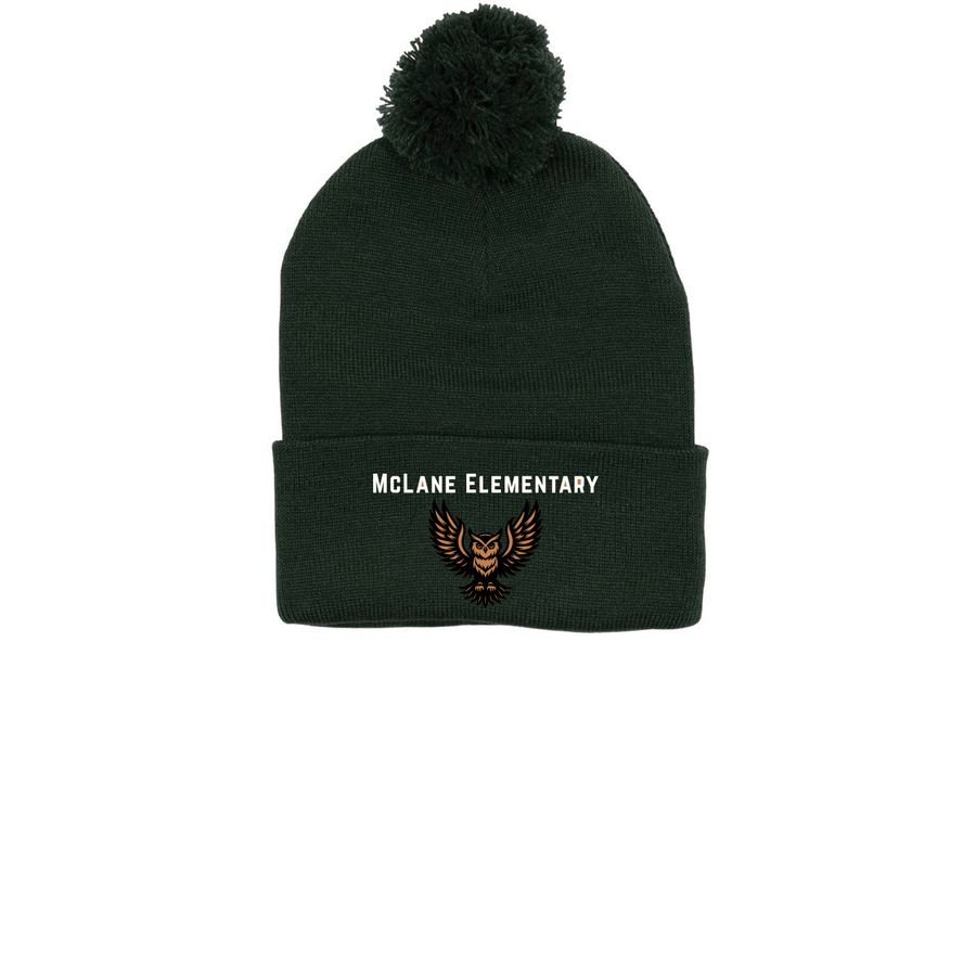 We Soar Together- Beanies, a Forest Printed Pom-Pom Beanie