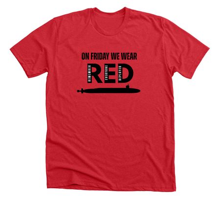 RED FRIDAY, a Heather Red Premium Unisex Tee