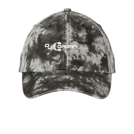 Dj Corona Cap, a Black Printed Tie Dye Baseball Hat