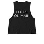 Tops, a Deep Black Allmade Eco Triblend Women?s Muscle Tank (back-view)