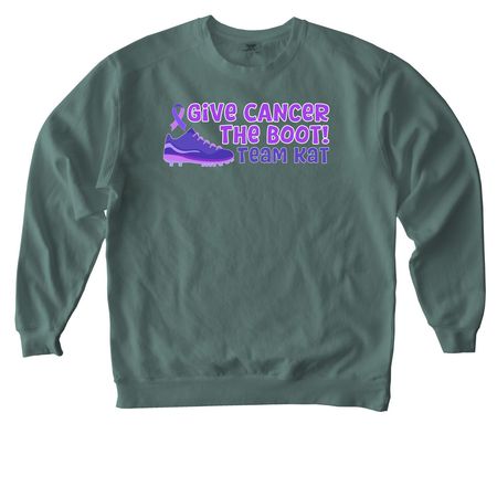 Team Kat, a Blue Spruce Comfort Colors Crewneck Sweatshirt