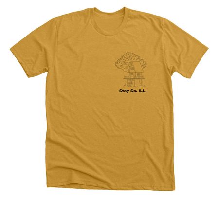 FALL in Southern Illinois, a Heather Mustard Premium Unisex Tee