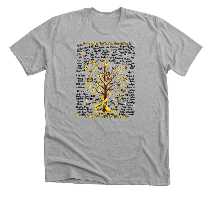 Childhood Cancer Awareness&nbsp;, a Athletic Heather Premium Unisex Tee