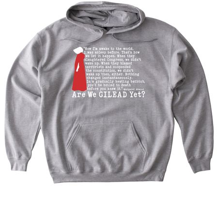 Are We GILEAD Yet?, a Sport Grey Gildan Softstyle Pullover Hoodie