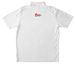 I Love Orono Polo (Blue), a White Unisex Performance Polo (back-view)