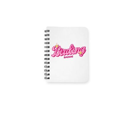 Birding Baddie Notebook, a White Spiral Notebook