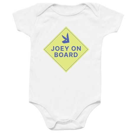 Joey On Board Onesie, a White Infant Onesie