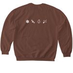 Classic Chill Merch, a Cocoa Softstyle Crewneck Sweatshirt (back-view)